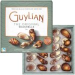 Belgian Chocolate Seashells, 8.82 oz, 22 pc Gourmet Hazelnut Praliné Truffles by GuyLian, Assorted White & Milk Chocolate Candy Gift Box for Women and Men