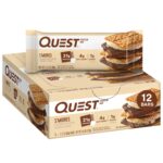 Quest Nutrition S’mores Flavoured Protein Bar, High Protein, Gluten Free, Keto Friendly, 12-Count