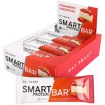 Smart Bars Protein Bar - Strawberry Cheesecake, 12 x 60 g | 19.2 g High Protein Snack, Keto Friendly, Nutritional, Low-Carb, Low Sugar