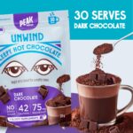 Peak Unwind Hot Chocolate Powder with Magnesium, Natural Sleep Aid – Sugar Free  (375g, Dark)
